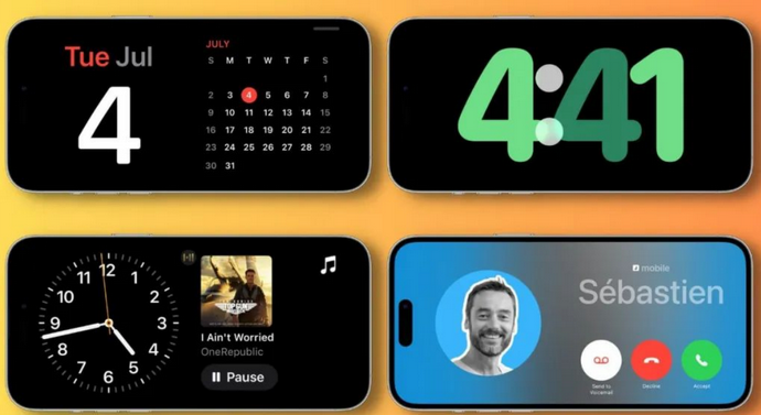 海州苹果手机维修分享iOS17横屏充电待机显示有什么好处 