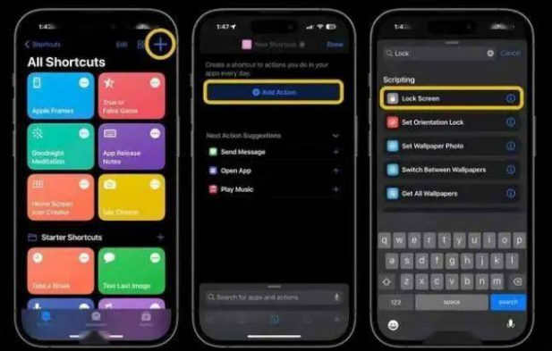 海州苹果14锁屏维修店分享iPhone14升级iOS16.4后如何创建锁屏快捷方式 